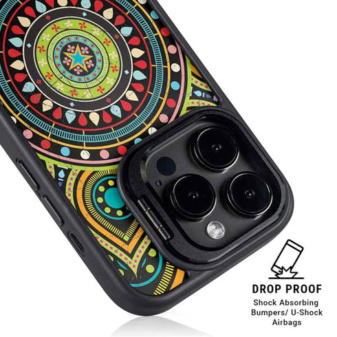Sacred Wheel Colored iPhone 14 Pro Kickstand Case